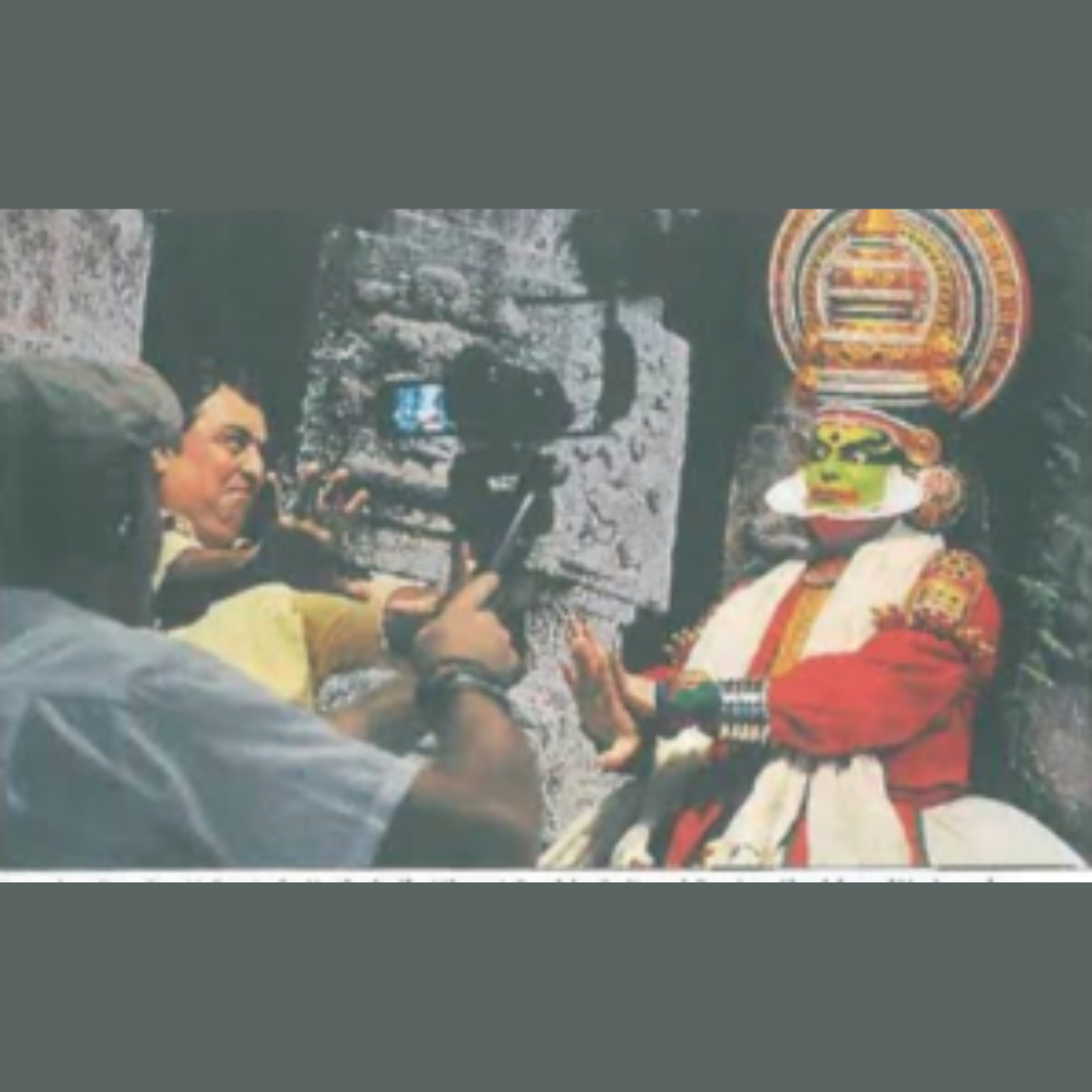 Scott Goetz in Kathakali Costume with S Sharathkumar (Director of Cochin Cultural Centre)