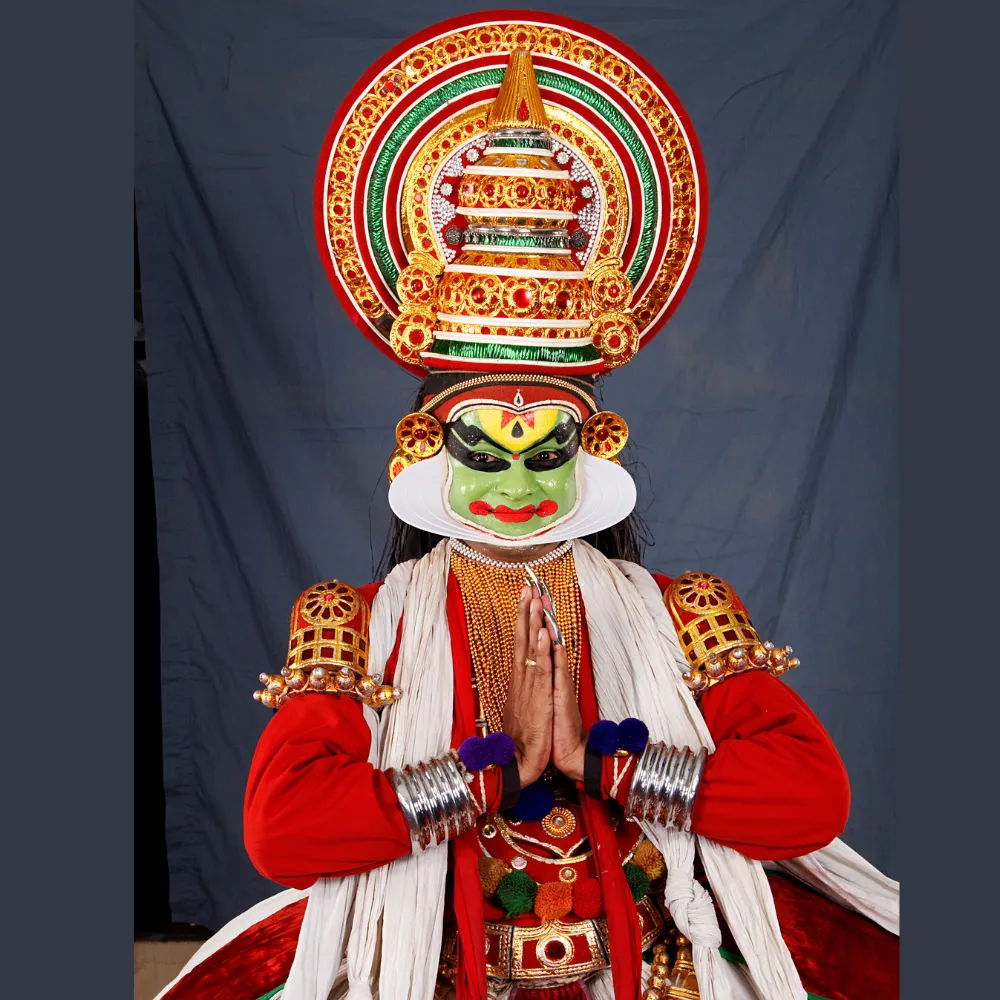 Kathakali characters depicting a divine figure