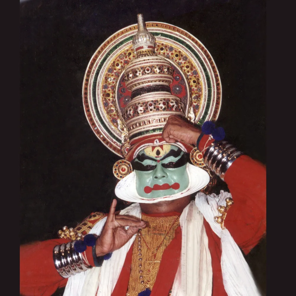Kathakali characters depicting a divine figure