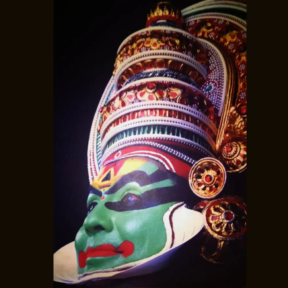 Kathakali characters depicting a divine figure