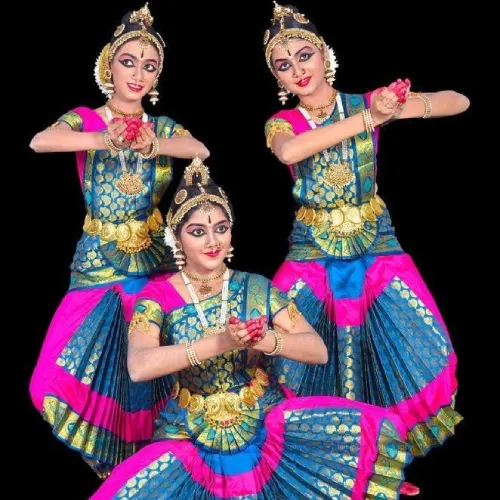 Bharatanatyam dancer performing with grace